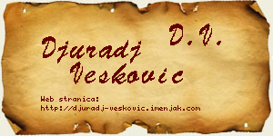 Đurađ Vesković vizit kartica